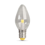 Feit Electric BP4C7/827/LED/4 LED Night Light Bulb, 0.5 W, E12 Candelabra Lamp Base, C7 Lamp, Soft White, 15 Lumens