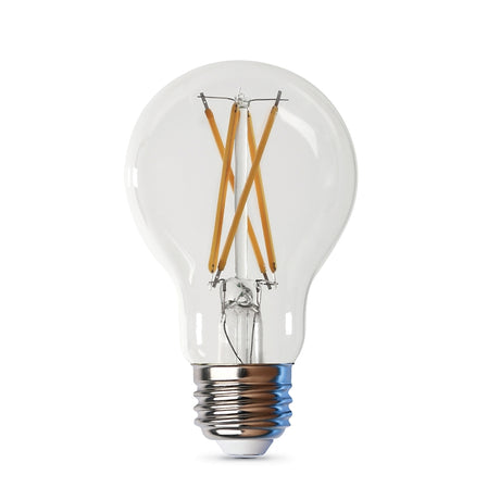 Feit Electric A1960CL927CA/FIL/4 Filament LED Bulb, Type A, 810 Lumens, 9 W, A19 Lamp, 60 W Equivalent, E26 Lamp Base