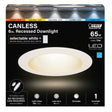 Feit Electric LEDR6XT/6WYCA Recessed Downlight, 850 Lumens, 7.1 in L x 7.1 in W Dimensions, 13 W, 120 V, LED Lamp, 1/PK
