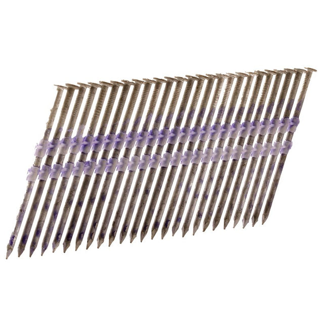 Metabo HPT 10163HPT Series Framing Nail, Plastic Strip Collation, 3-1/4 in L, Hot-Dipped Galvanized, Round Head, 4000/BX