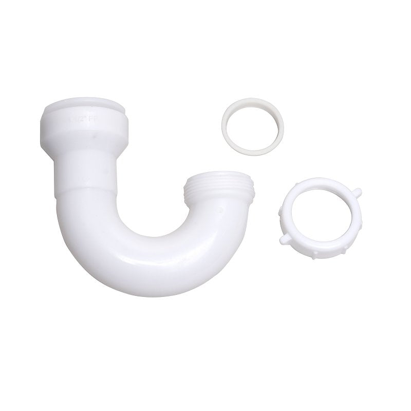 Insta-Plumb 10400IPK J-Bend, 1-1/2 in, Push-To-Connect, Plastic, White