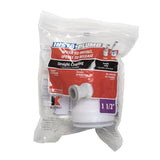 Insta-Plumb 46IPK Pipe Coupling, 1-1/2 in, Plastic, White