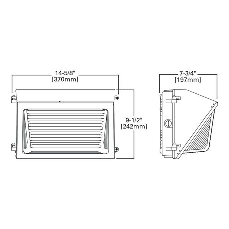 Lumark WPM WPMLED10B Wall Pack, 120/277 V, 38 W, LED Lamp, 4869 Lumens, 4000 K Color Temp, Aluminum Fixture
