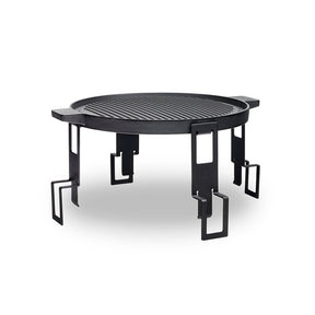 Ukiah TK-1008-GRD 2-Sided Fire Pit Cooktop, Cast Iron, Black