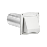 Lambro 604WTP Fresh Air Intake Vent, 4 in Dia, Plastic, White