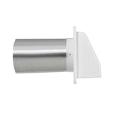 Lambro 606WTP Air Intake Louver Vent, 6 in Dia, Plastic, White