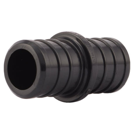 SharkBite UP016A5 Coupling, 3/4 x 3/4 in, Barb, Polymer, Black, 200 psi Pressure, 5/PK
