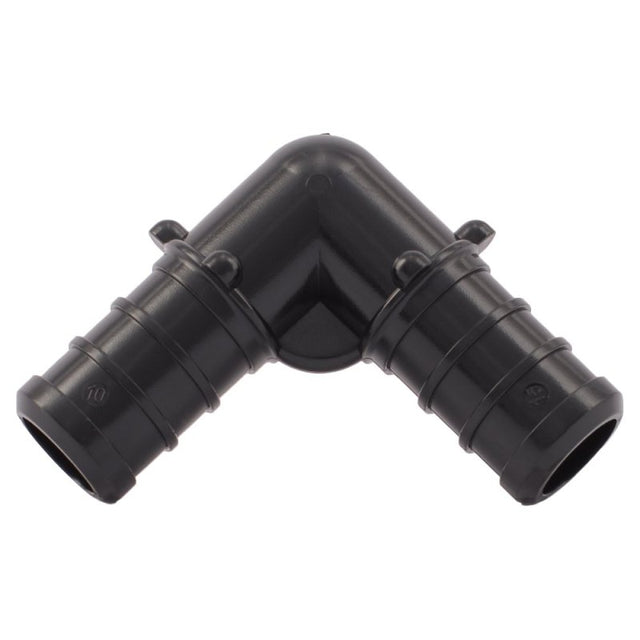 SharkBite UP248A5 Pipe Elbow, 1/2 in, Barb, 90 deg Angle, Polymer, 200 psi Pressure