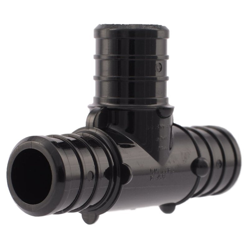 SharkBite UP370A5 Pipe Tee, 3/4 in, Barb, Polymer, Black, 200 psi Pressure, 5/PK