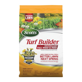 Scotts Turf Builder WinterGuard Series 22447 Fall Weed and Feed, 33.84 lb Bag, Granular, 32-0-10 N-P-K Ratio