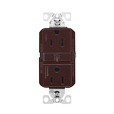 Eaton GF15B Self-Test GFCI Receptacle, 125 V, 15 A, NEMA: NEMA 5-15R, Back, Side Wiring, Brown