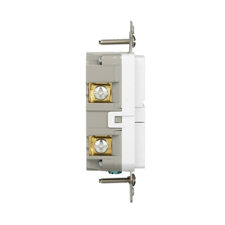 Eaton GF15W-3-L Self-Test GFCI Receptacle, 125 V, 15 A, NEMA: NEMA 5-15R, Back, Side Wiring, White