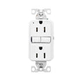 Eaton GF15W-3-L Self-Test GFCI Receptacle, 125 V, 15 A, NEMA: NEMA 5-15R, Back, Side Wiring, White