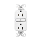 Eaton GF15W-3-L Self-Test GFCI Receptacle, 125 V, 15 A, NEMA: NEMA 5-15R, Back, Side Wiring, White