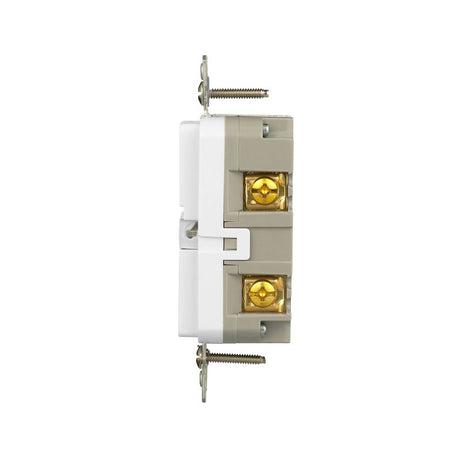 Eaton GF20W Self-Test GFCI Receptacle, 125 V, 20 A, NEMA: NEMA 5-20R, Back, Side Wiring, White