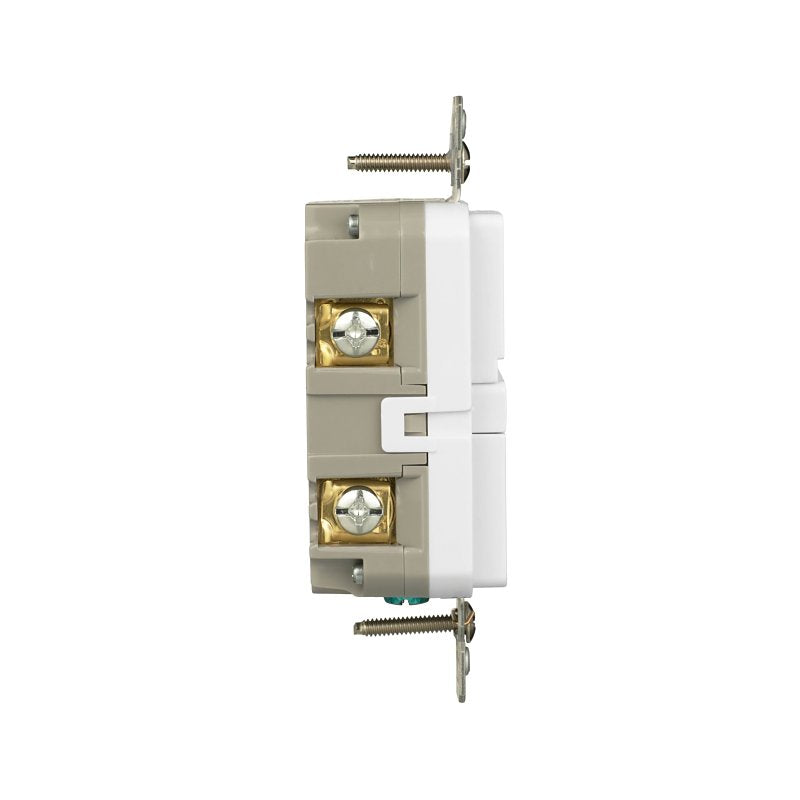 Eaton GF20W Self-Test GFCI Receptacle, 125 V, 20 A, NEMA: NEMA 5-20R, Back, Side Wiring, White
