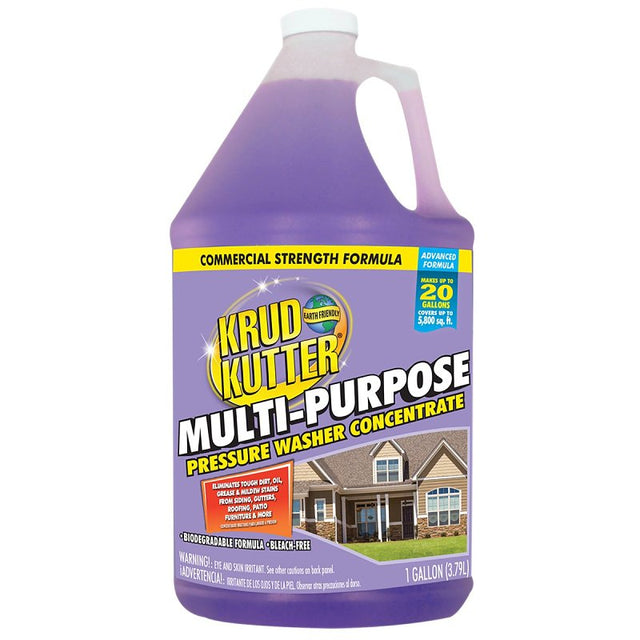 Krud Kutter Advanced Formula Series 385462 Multi-Purpose Pressure Washer Concentrate, Liquid, 1 gal Bottle, Pack of 4