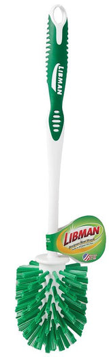 Libman 22 Designer Bowl Brush, 1 in L Trim, Polymer Fiber Bristle, 14 in OAL, Green/White Handle