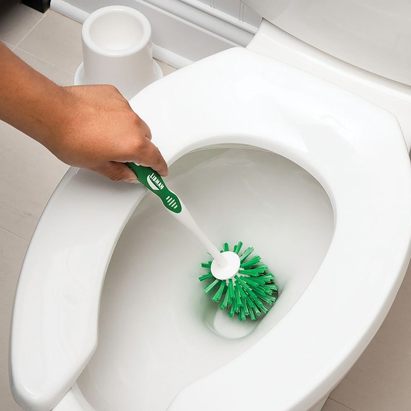 Libman 22 Designer Bowl Brush, 1 in L Trim, Polymer Fiber Bristle, 14 in OAL, Green/White Handle