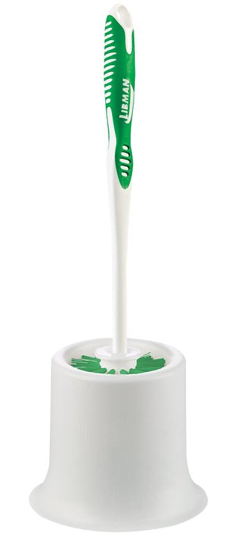 Libman 34 Toilet Bowl Brush, 1 in L Trim, Pet Bristle, Polypropylene Holder, White Holder