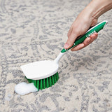 Libman 54 Heavy-Duty Scrub Brush, 1-1/2 in L Trim, PET, Green, 3-1/2 in W Brush, 11.13 in OAL, White