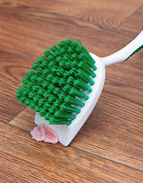 Libman 54 Heavy-Duty Scrub Brush, 1-1/2 in L Trim, PET, Green, 3-1/2 in W Brush, 11.13 in OAL, White