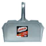 Libman 581 Dustpan, 17.88 in L, 18.13 in W, Polypropylene, Gray