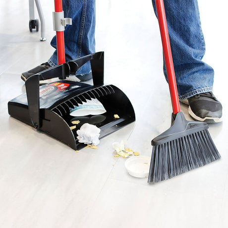 Libman 919 Professional Open Dustpan with Lobby Broom, 10 in Sweep Face, 4-1/2 in L Trim, Pet Bristle, 40-1/2 in L
