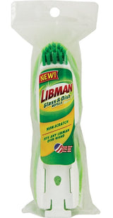 Libman 1133 Glass/Dish Wand Scrub Brush Refill, 1/2 in L Trim, PET Bristle, Green/White