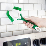 Libman 1353 Dual-Sided Tile and Grout Brush, 1 in L Trim, Polyester, Green, Green