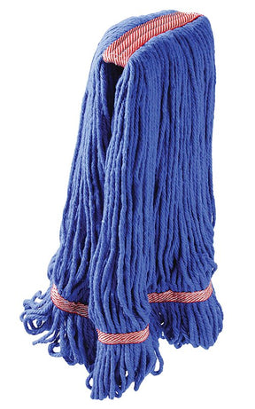 Libman 968 Large Wet Mop Refill, 20 oz, Cotton/Polyester/Rayon, Blue