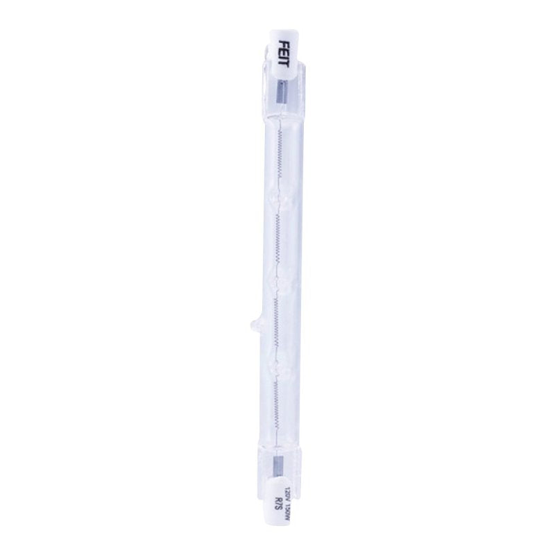Feit Electric BPQ150T3/CL/2/TRP Halogen Bulb, 0.31 in Dia x 4.71 in L Dimensions, 150 W, R7 Lamp Base, J Lamp