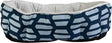 Petmate 81156 Pet Bed, 19 in L, 14 in W, Oval, Hex Print Pattern, Poly Fill, Soft Plush Cover, Gray, Pack of 22