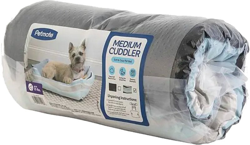 Petmate 81158 Cuddler Compressed Bed, 20 in L, 15 in W, Poly Fill, Plush Cover, Gray, Pack of 22