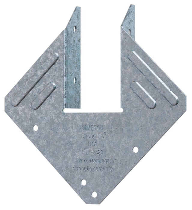 Simpson Strong-Tie H1A Hurricane Tie, 5-1/4 in L, 5-1/4 in W, Steel, Galvanized, Pack of 100