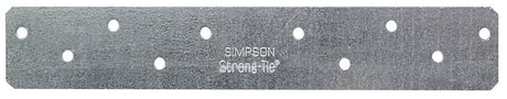 Simpson Strong-Tie HRS HRS8 Strap Tie, 8 in L, 1-3/8 in W, Steel, Galvanized, Fastening Method: Nail, Pack of 25