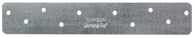Simpson Strong-Tie HRS HRS8 Strap Tie, 8 in L, 1-3/8 in W, Steel, Galvanized, Fastening Method: Nail, Pack of 25