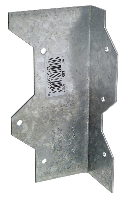 Simpson Strong-Tie L L50 Reinforcing Angle, 5 in H, Steel, Galvanized/Zinc, Pack of 100