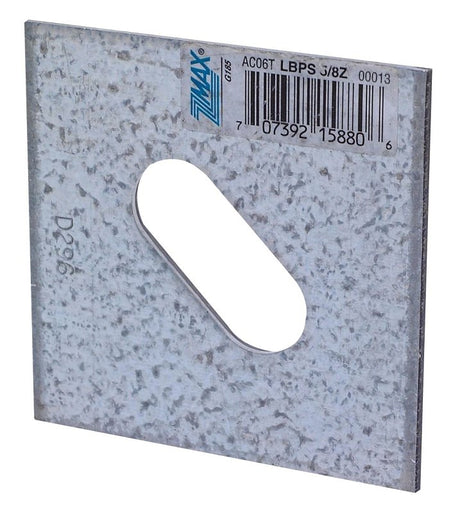 Simpson Strong-Tie LBPS Series LBPS 5/8Z Bearing Plate, 3 in H x 3 in W x 0.13 in D Dimensions, Steel, Pack of 50