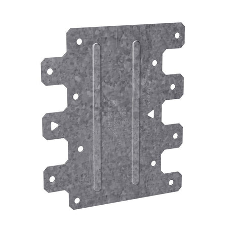 Simpson Strong-Tie LTP LTP5 Lateral Tie Plate, 4-1/2 in W, 5-1/8 in H, Steel, Galvanized/Zinc, Pack of 100