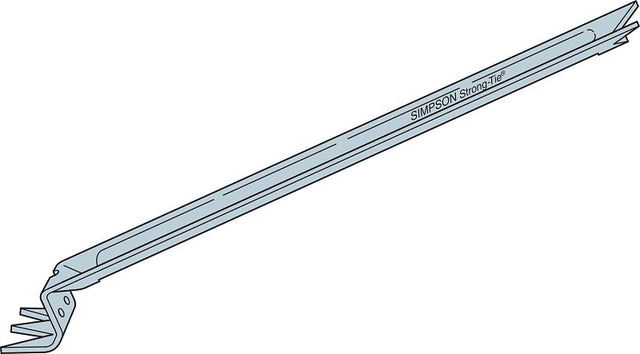 Simpson Strong-Tie NCA NCA2X8-16 Nailless Compression Bridging, 15-1/4 in L, 0.69 in W, 2 x 8, 2 x 14 in Post/Joist, Pack of 100
