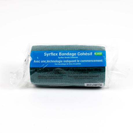 Neogen SyrFlex TA3400GRN-E Cohesive Bandage, 5 yd L, 4 in W, Green