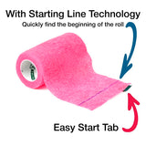 Neogen SyrFlex TA3400HP-E Cohesive Bandage, 5 yd L, 4 in W, Hot Pink