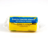 Ideal SyrFlex Series TA3400YEL-E Cohesive Flexible Bandage, 5 yd L, 4 in W, Yellow