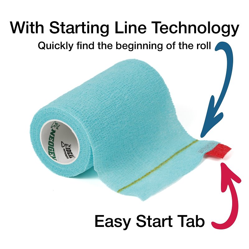 SyrFlex TA3400TB-E Cohesive Bandage, 4 in, Teal