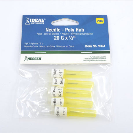 Neogen 9361 Hub Needle, 20 ga, 1/2 in L