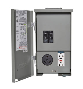 Connecticut Electric CESMPSC41GRHR RV/EV Power Outlet, 1-Phase, 30 A, 240 V, 2-Space, NEMA 3R Enclosure, Bolt-On