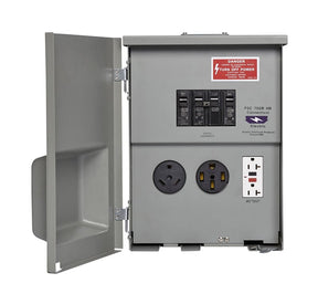 Connecticut Electric CESMPSC75GRHR RV/EV Power Outlet, 1-Phase, 80 A, 120/240 VAC, 6-Space, 4-Knockout, 3R Enclosure