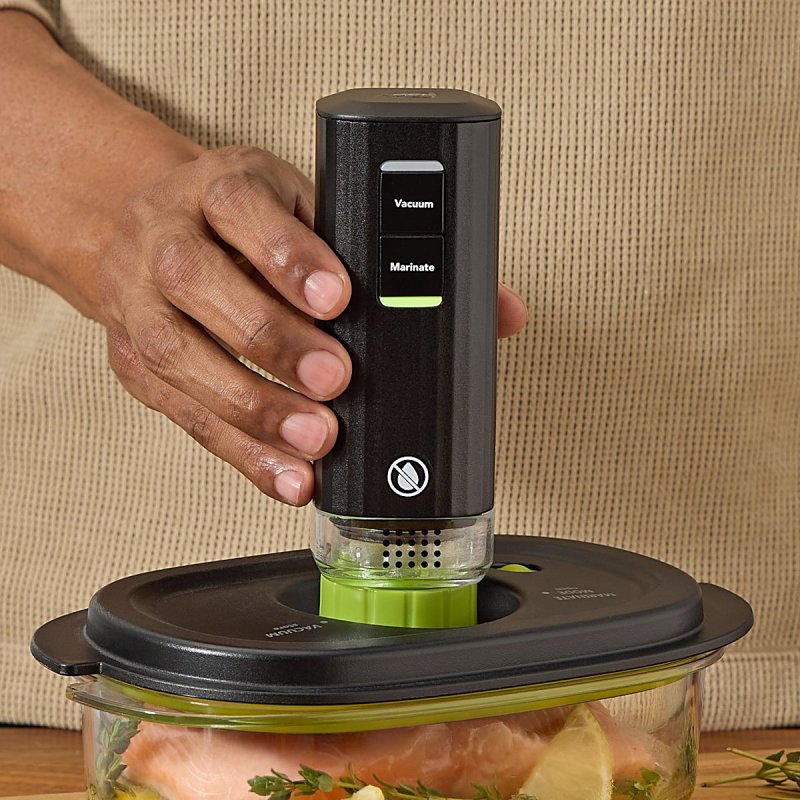 FoodSaver 2217128 Mini Handheld Cordless Food Vacuum Sealer with Charging Dock, 2.5 W, Black, Pack of 3