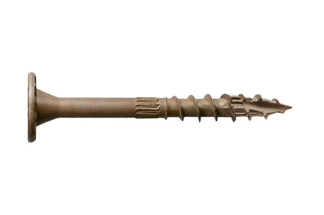 Simpson Strong-Tie Strong-Drive SDWS SDWS22300DB-RP1 Timber Screw, 3 in L, Serrated Thread, Washer Head, Tan, Steel, Pack of 40